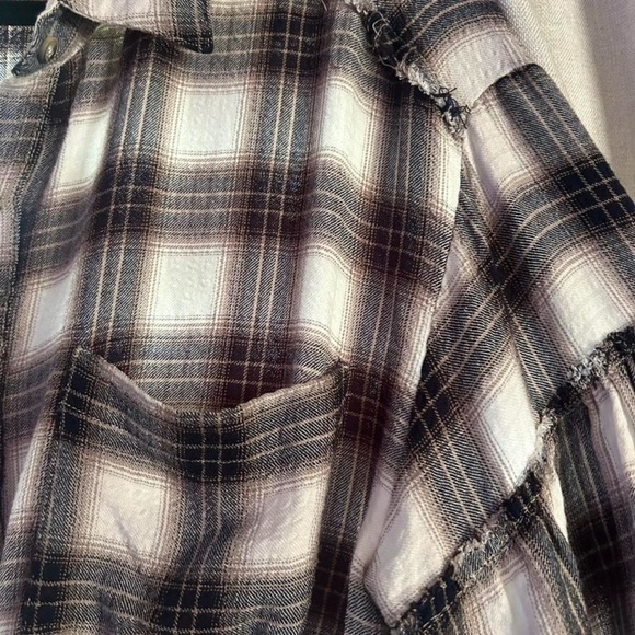 Vintage Havana Plaid Frayed Hem Dress - NWOT - Picture 5 of 6